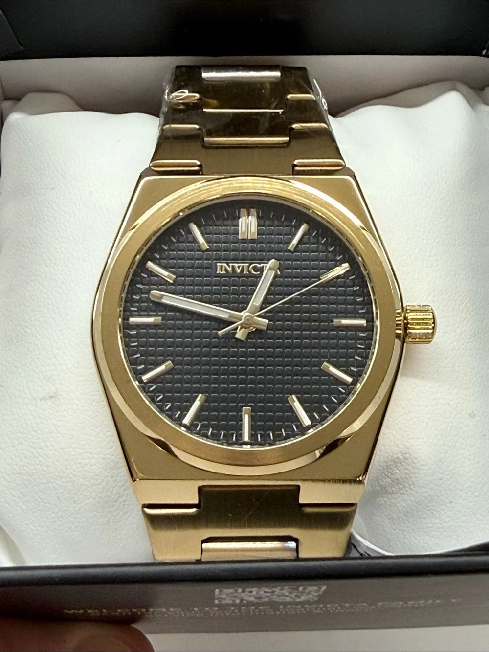 Invicta Celestial 69408 Men’s 40mm Gold Tone Black Dial Quartz Watch NWT